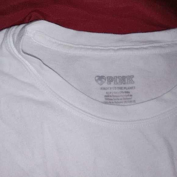 PINK Victoria's Secret White Crew Neck Tee - Picture 3 of 4